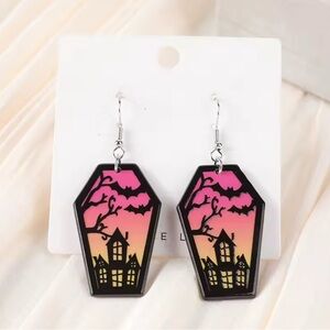 Haunted House Earrings brand new